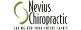 Nevius Chiropractic logo displaying green abstract curve