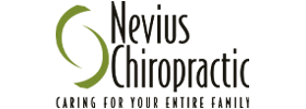 Nevius Chiropractic logo with green curved design